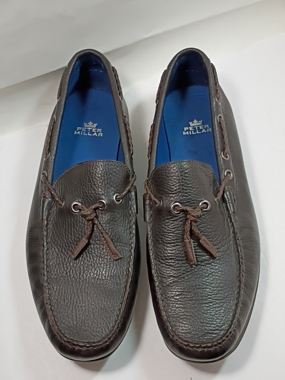 Peter Millar Men’s Brown Leather Moccasin Loafers